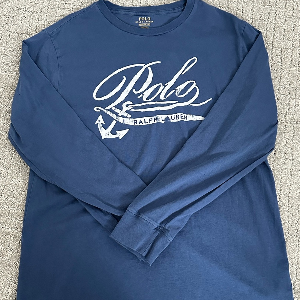 Polo by Ralph Lauren Blue Long Sleeve Tees